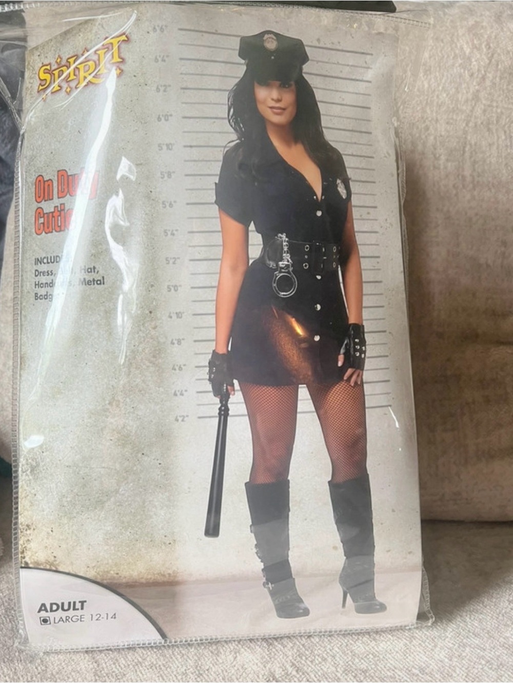 Spirit Halloween "On Duty Cutie" Cop Costume - Women's Adult Size Large (12-14)